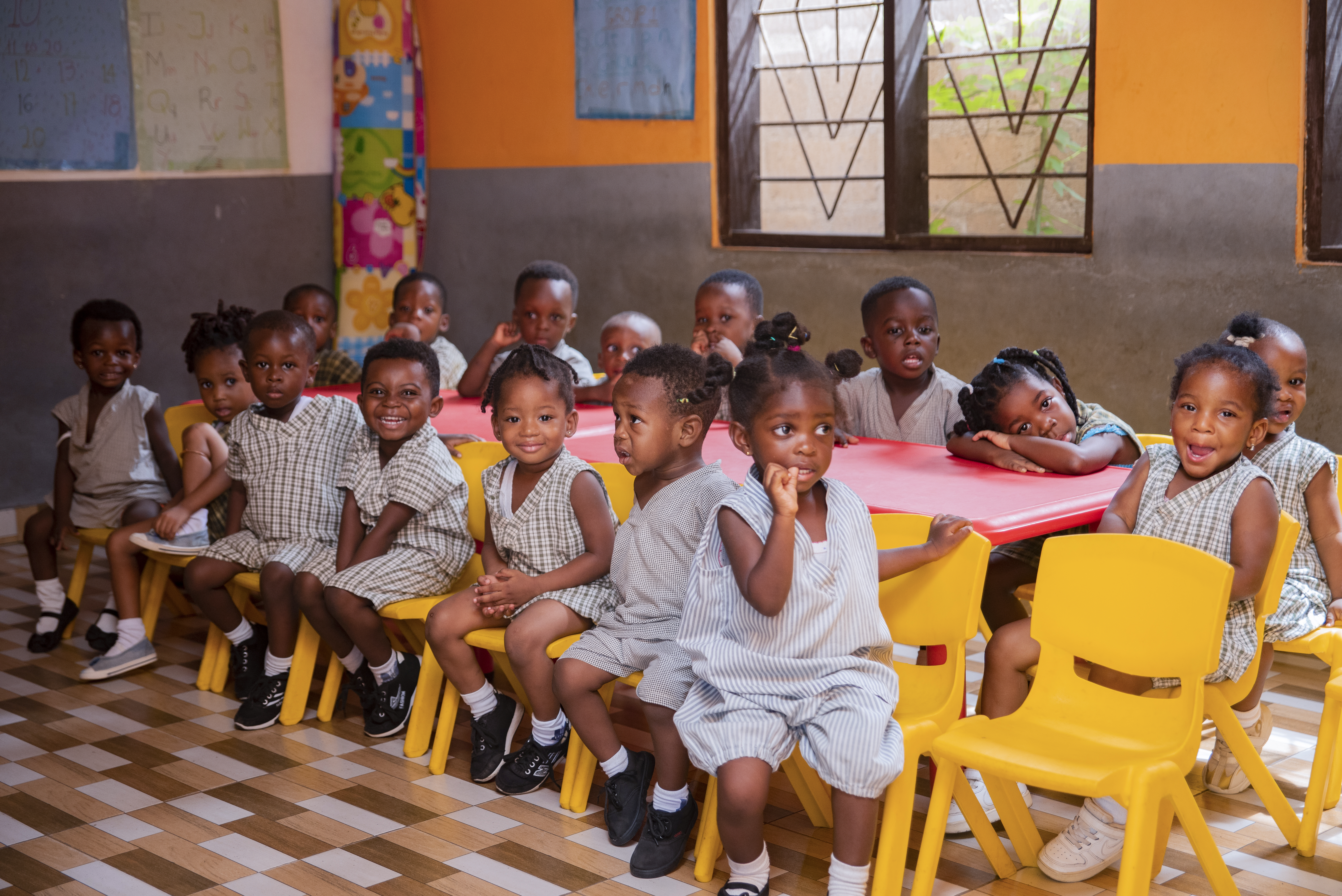 little kids smiling